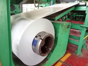 white prepainted aluminum coil in factory coating production line