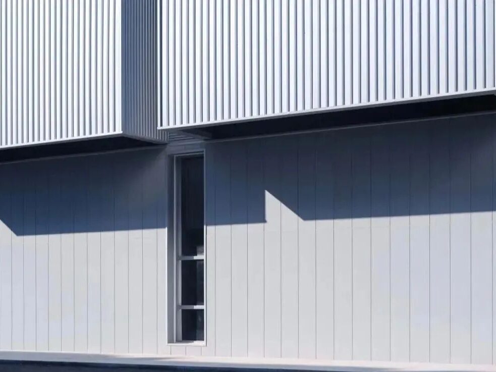 prepainted aluminum wall cladding used in modern building facade