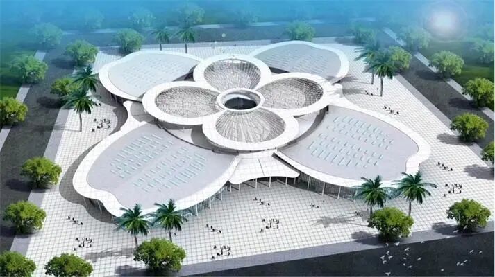 PVDF coated metal used in modern architectural roof design