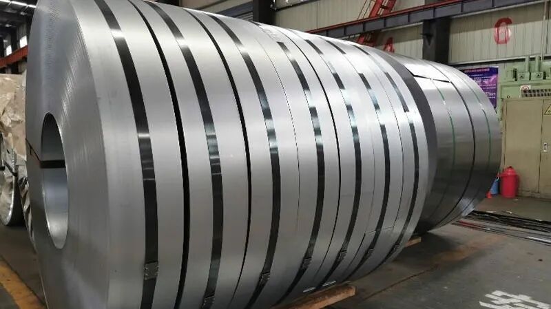 Slitted galvanized steel coil for appliance manufacturing