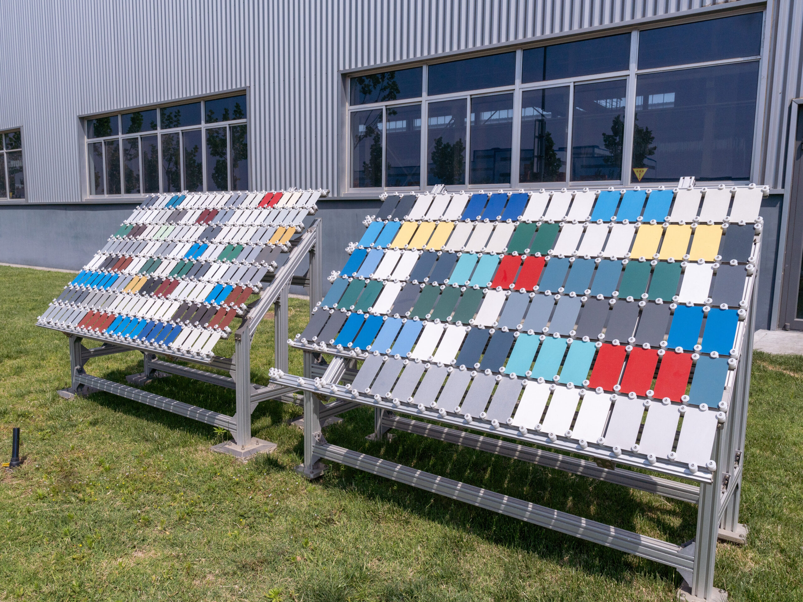 Outdoor exposure test for coated metal panels under natural conditions