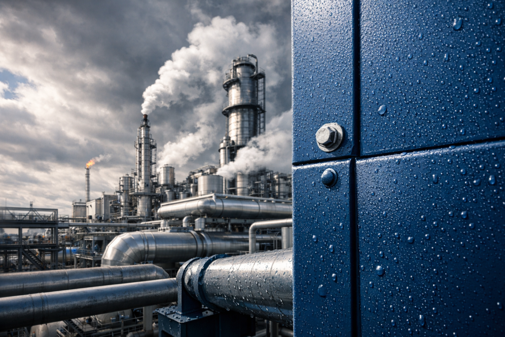 powder coated aluminum in harsh industrial environment corrosion resistant coating