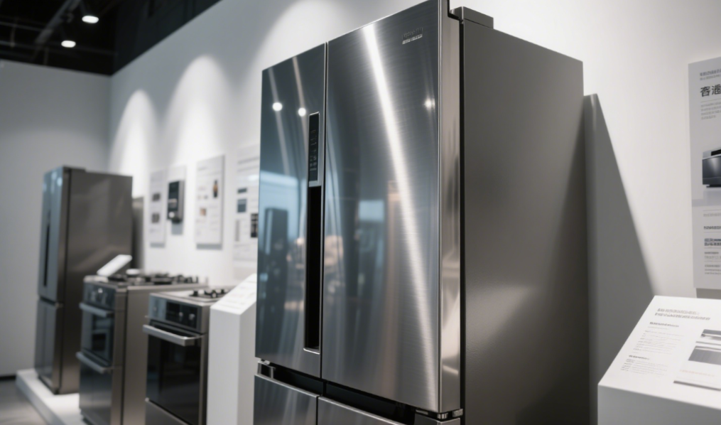 Prepainted metal panels used in refrigerator appliances