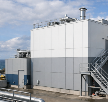 Coated steel panels used in coastal industrial building with high corrosion resistance